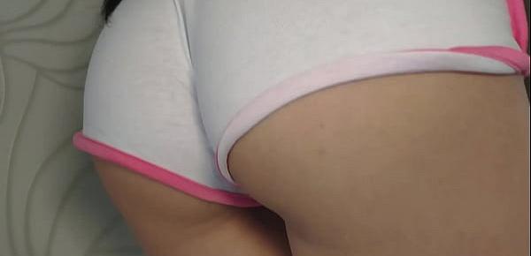  My Step Sister Has A Gorgeous Ass. She Loves Tight Shorts And Creampie